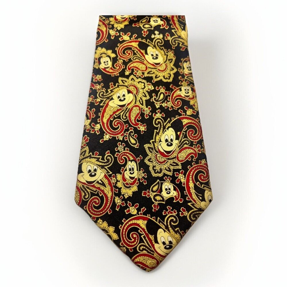 Balancine the Tie Works Disney Paisley Hidden Mickey Mouse Men Tie 59" - Picture 3 of 5